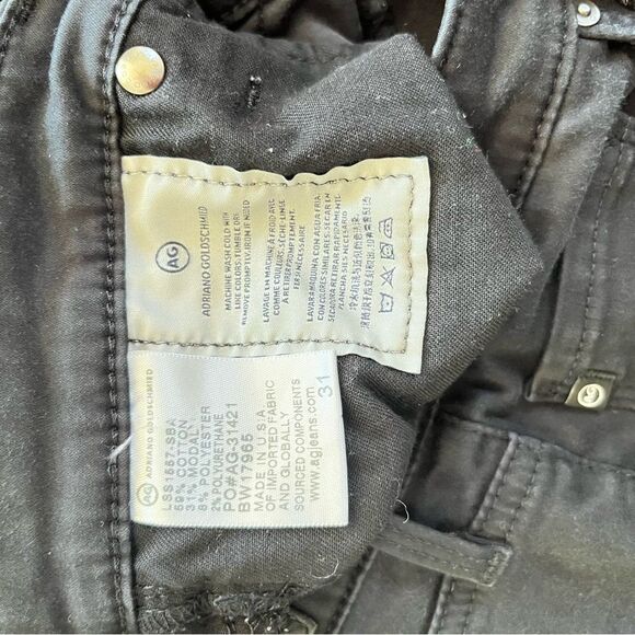 AG‎ Adriano Goldschmied Black Prima Crop Mid Rise Cigarette Jeans - Picture 11 of 15